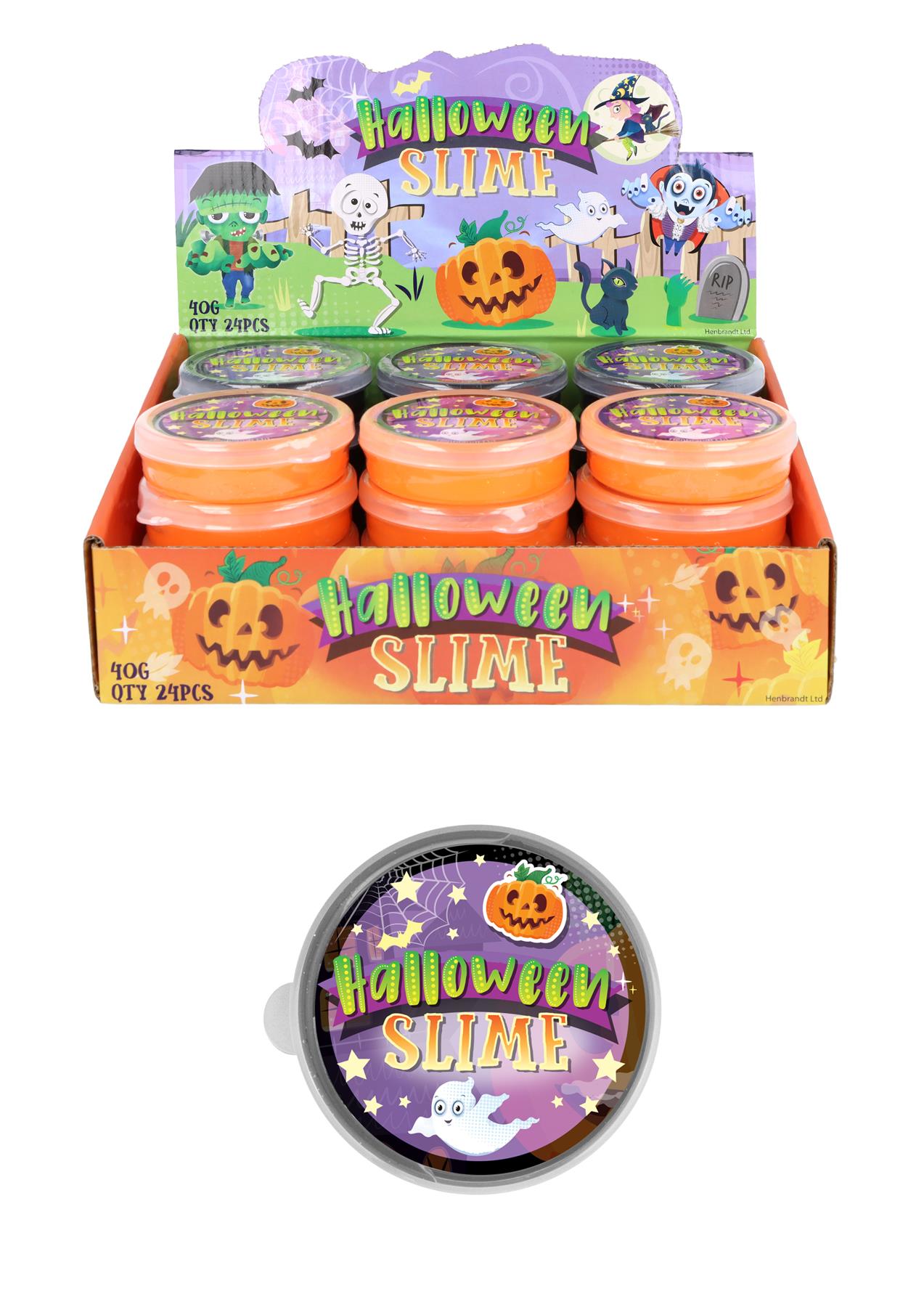 Children's 40g Spooky Halloween Slime Tub in Black or Orange