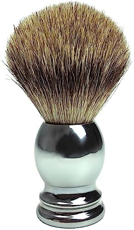 RDSPTBEK Badger Shaving Brush with Metal Handle Durable Shaving Brushes for Men Handmade Traditional Wet Shaving Cream Brush (Fine Badger)