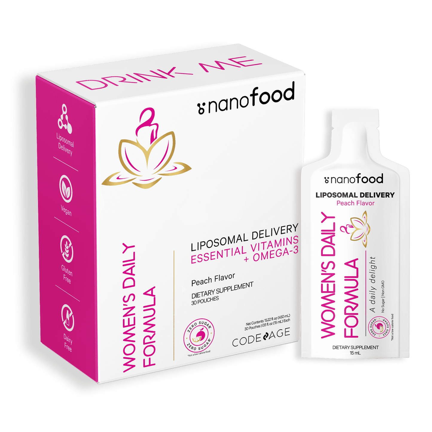 Nanofood Liposomal Women's Daily Multivitamin Liquid Pouch