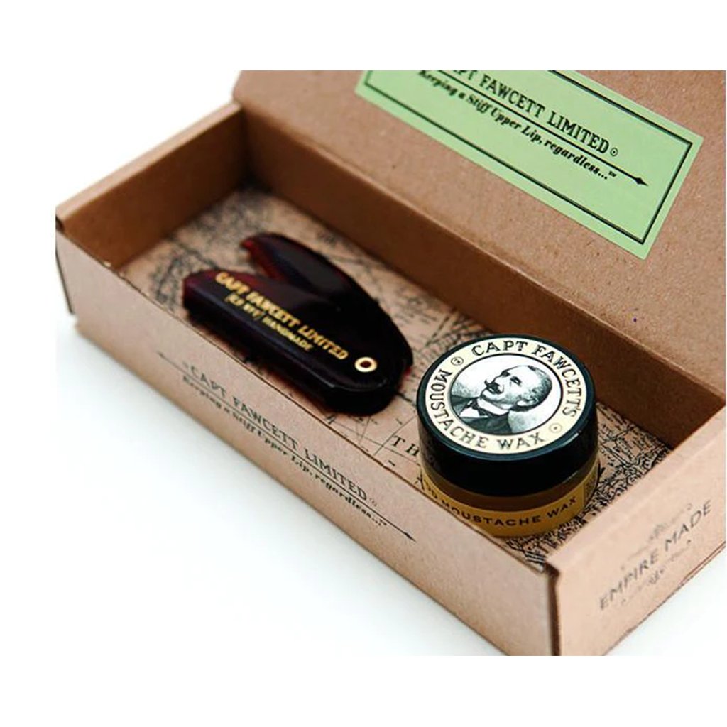 Captain Fawcett's Wax & Moustache Comb Gift Set