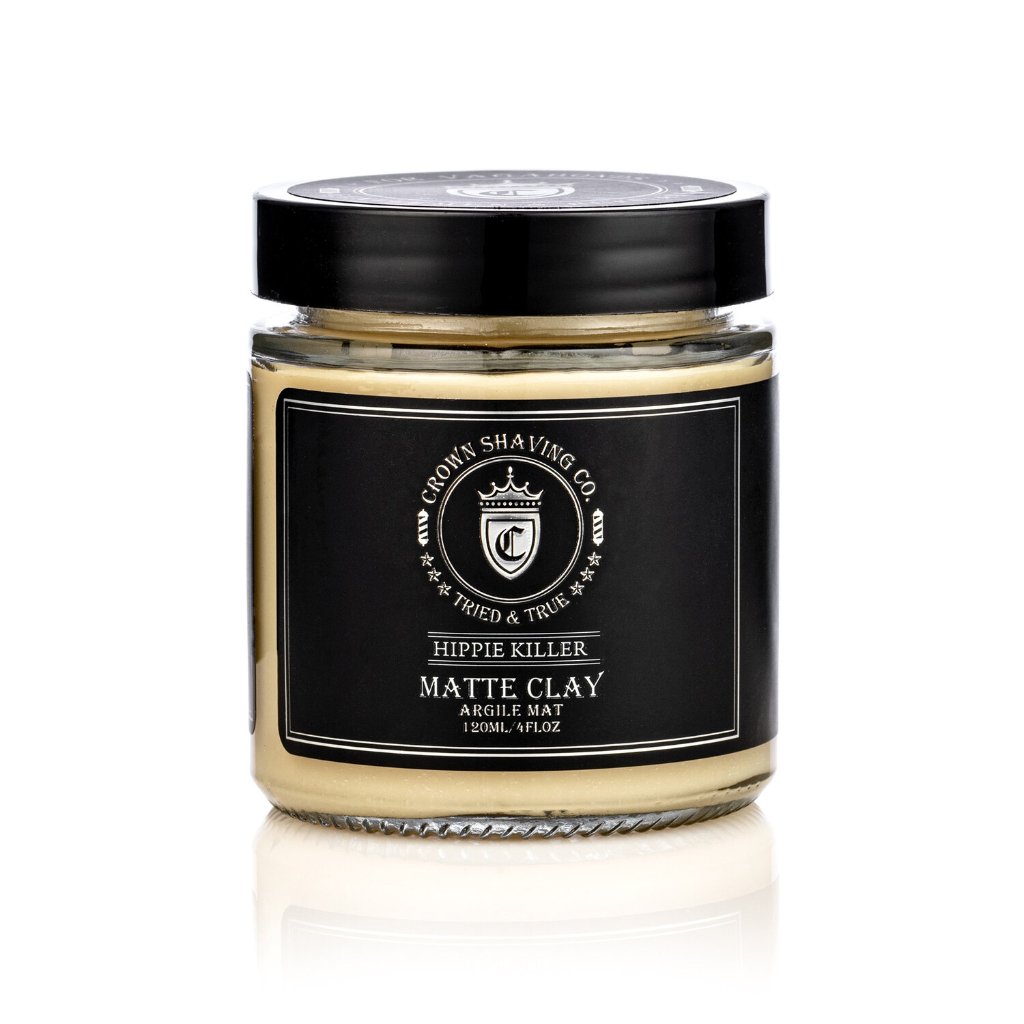 Crown Shaving Hippie Killer Matte Styling Clay - 4 Ounce Jar