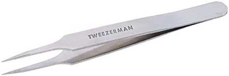 Tweezerman 19299 Stainless Steel Tweezer, Tapered Tips, Easy to Clean