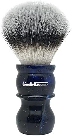 The Goodfellas Smile Synthetic Shaving Brush (Blue Galaxy), Oversized 26 mm Brush Knot for a Fabulous Lather