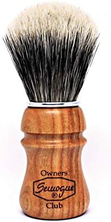 S.O.C. Cherry Wood Shave Brush - Badger Shave Brush by Semogue