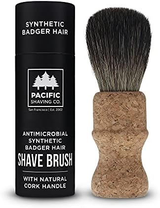 Pacific Shaving Company Sustainable Cork Handle Premium Synthetic Hair Shave Brush 1 ea
