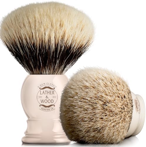 Pure Badger Shaving Brush –Premium Handmade – Simply the Best Luxury Men’s Shave Brush (Pure Badger)