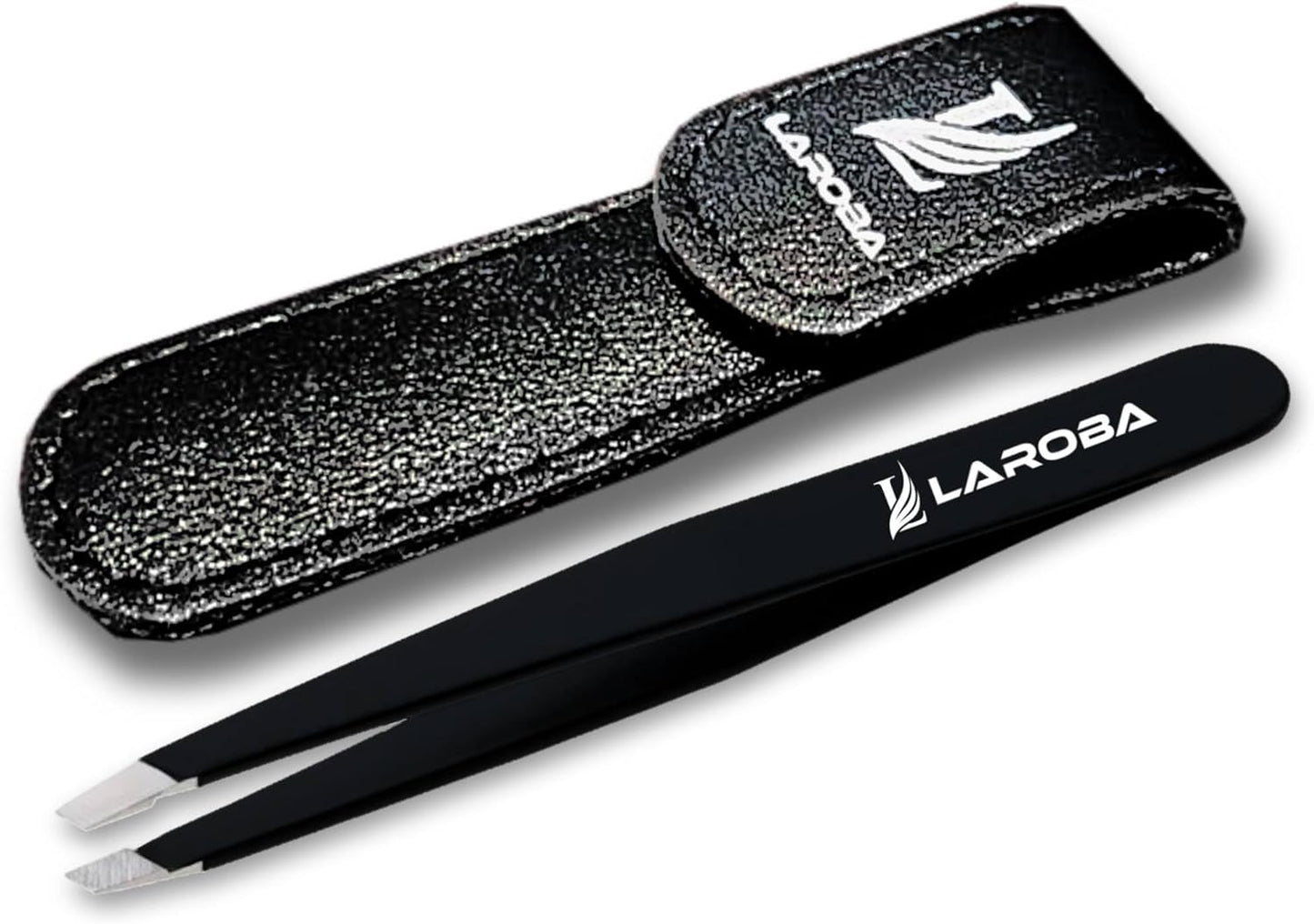 Precision Slant Tweezers - Professional Stainless Steel Eyebrow Tweezer for Men and Women