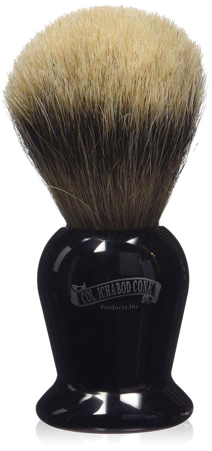 Colonel Conk Products 920 Silver Tip Badger Brush with black Handle