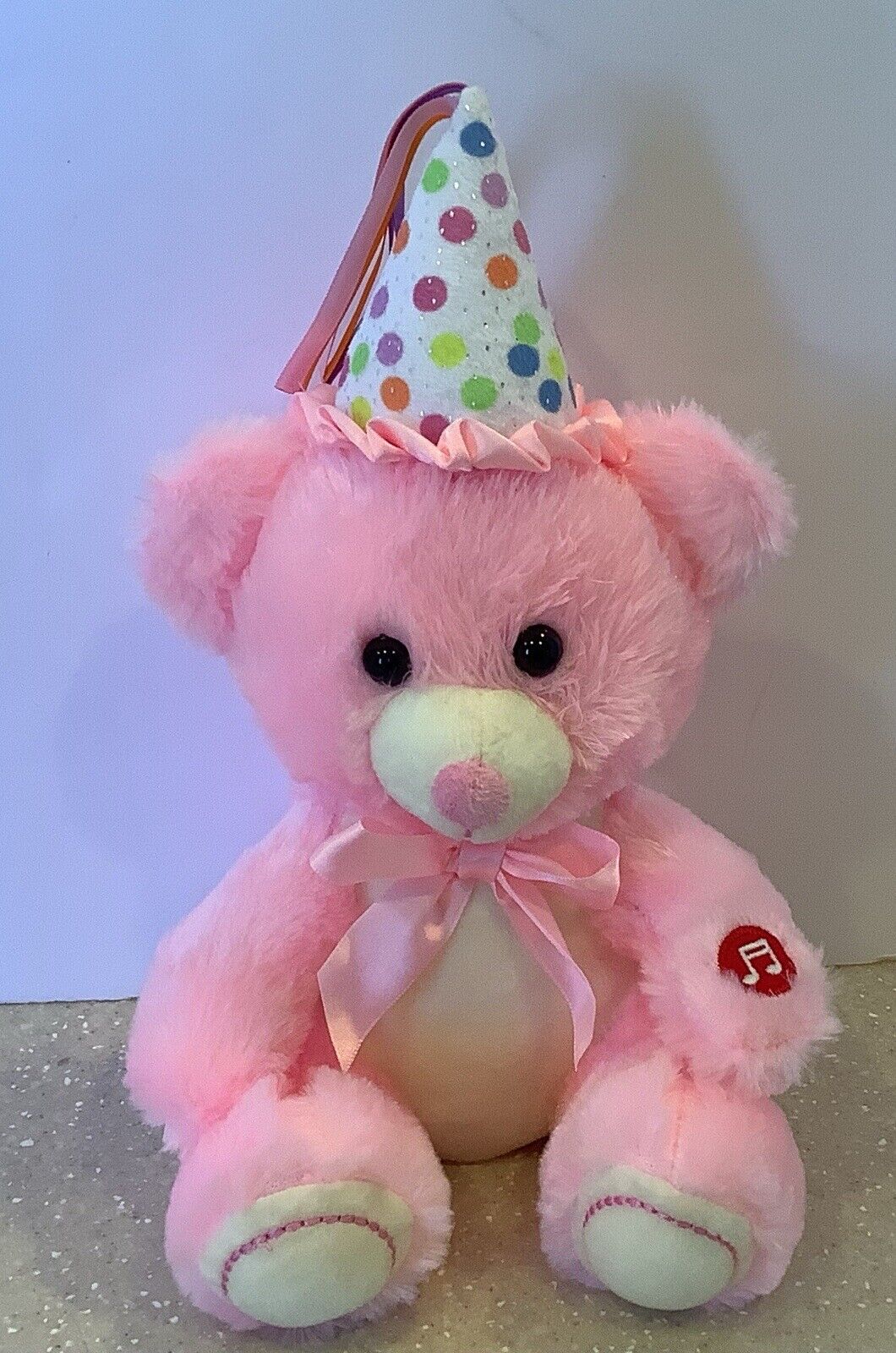 Linzy Teddy Bear Sings Happy Birthday and Flashes Lights Stuffed Animal Works