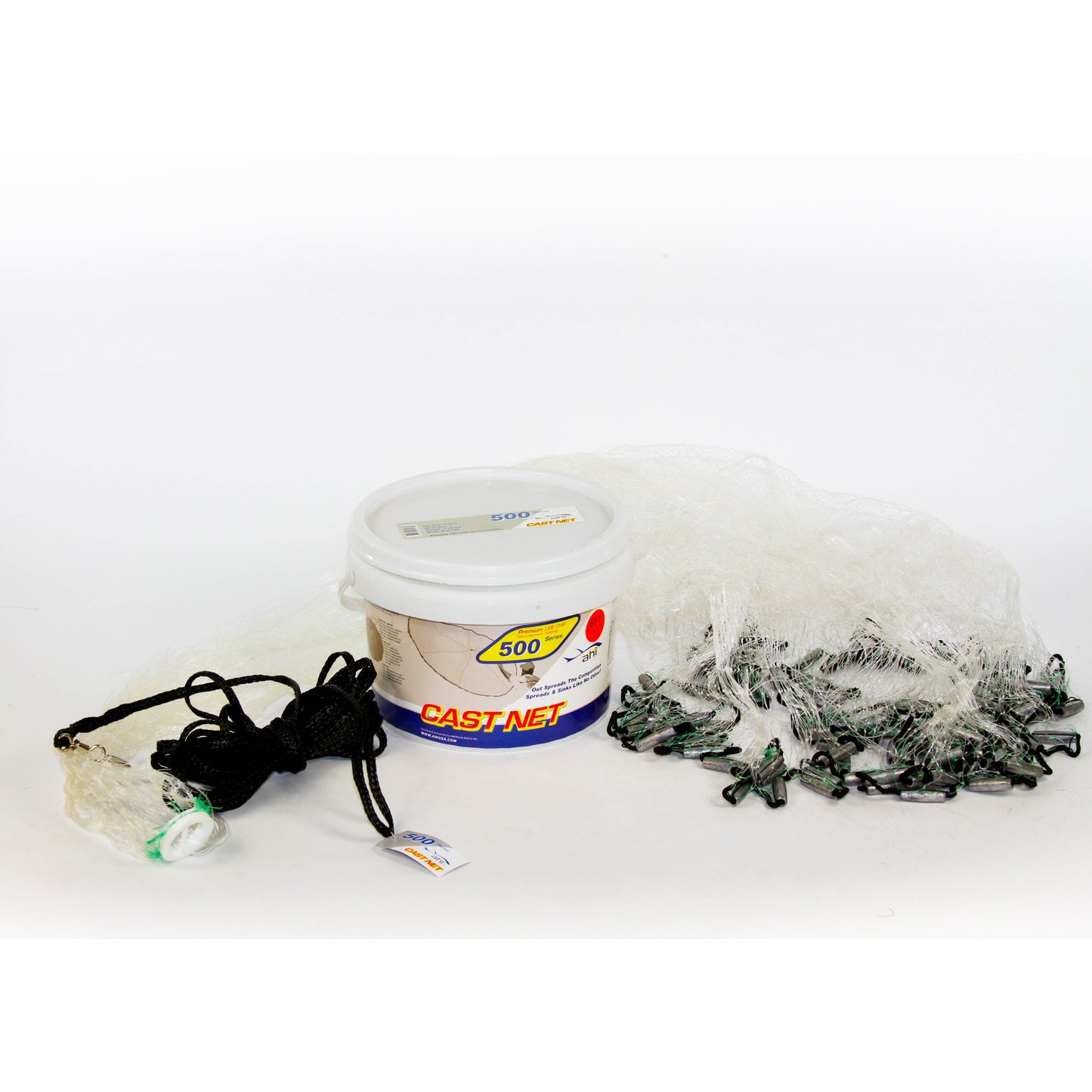Ahi USA 500 Pro Series Cast Net 9', 1' Mesh