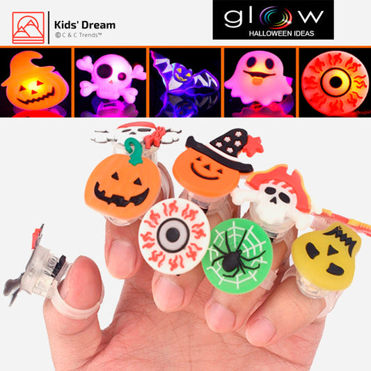 Crazy Halloween LED Light Rings (5 Pcs)