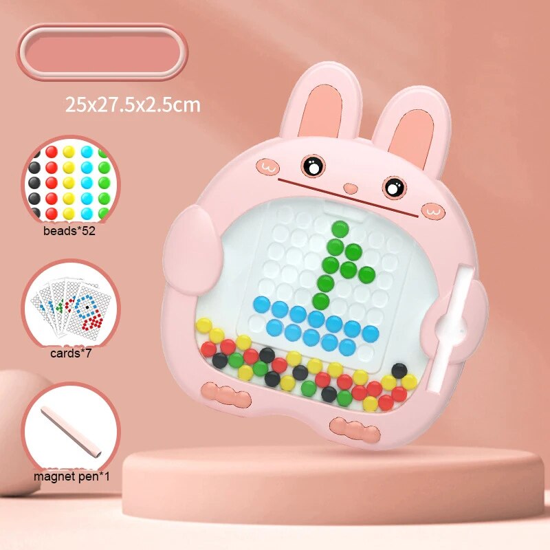 Magnetic Drawing Board for Kids Large Doodle Board with 2 Magnet Pens Cute Rabbit Montessori Educational Preschool Toy ShopOnlyDeal