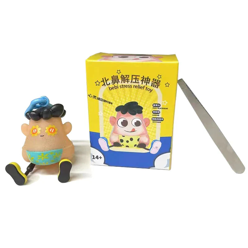 Novelty Plucking Toys Cartoon Pulling Hair Beard Skin Picking Keychain Pimple Anti Stress For Kids Adult Gift ShopOnlyDeal