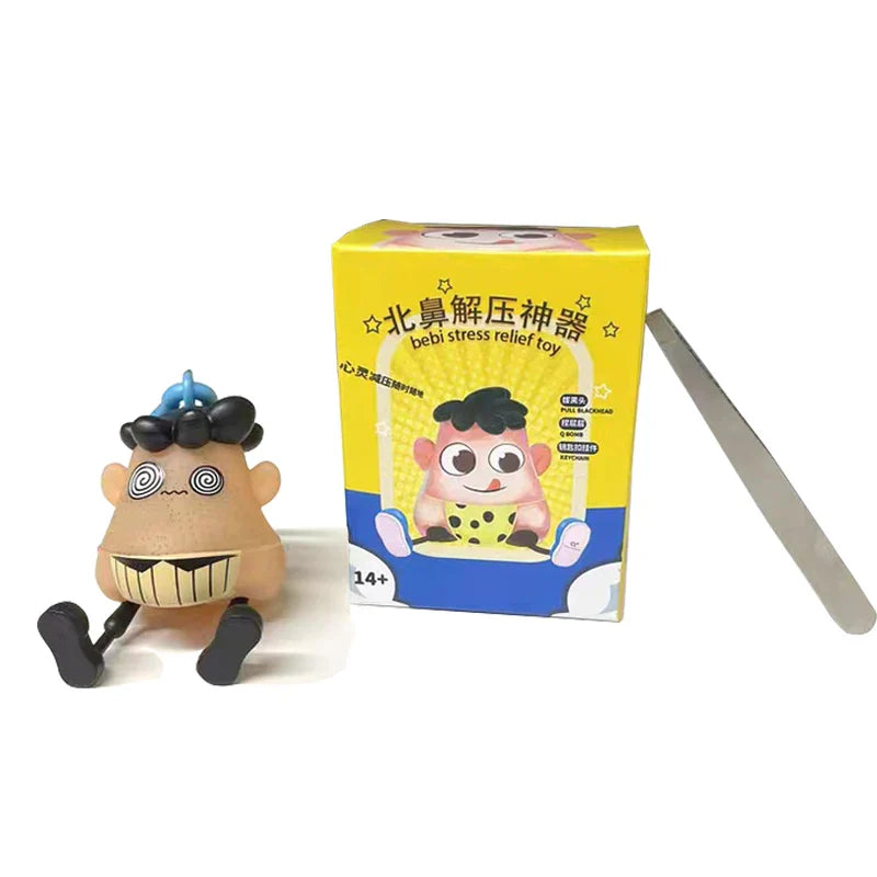 Novelty Plucking Toys Cartoon Pulling Hair Beard Skin Picking Keychain Pimple Anti Stress For Kids Adult Gift ShopOnlyDeal