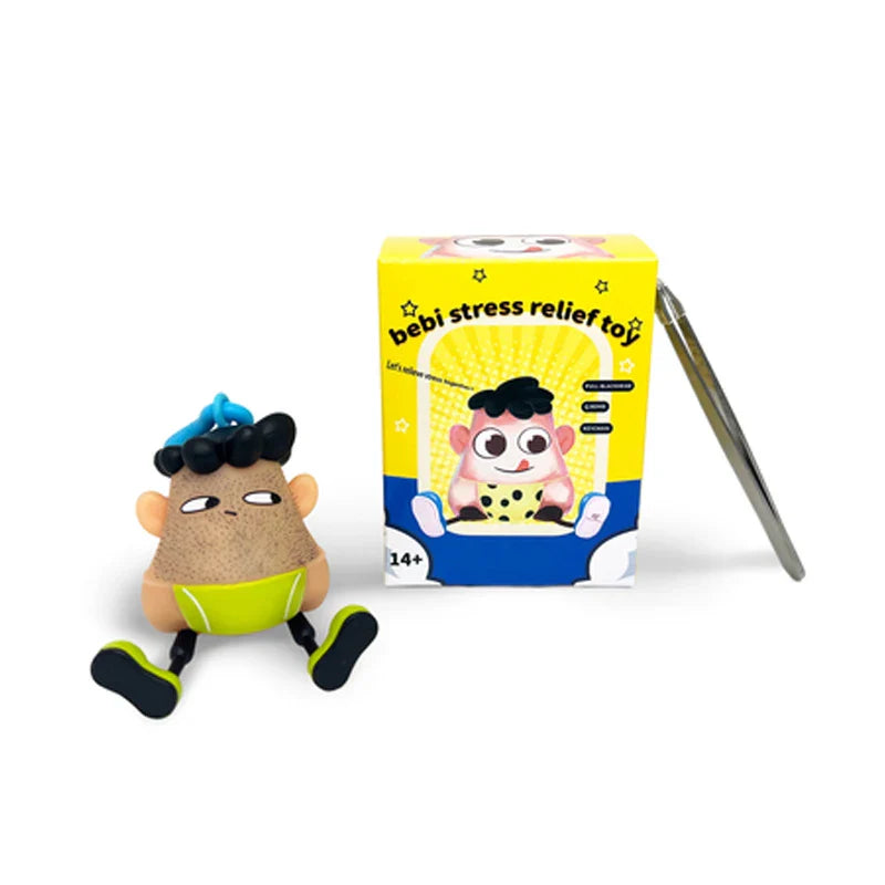 Novelty Plucking Toys Cartoon Pulling Hair Beard Skin Picking Keychain Pimple Anti Stress For Kids Adult Gift ShopOnlyDeal