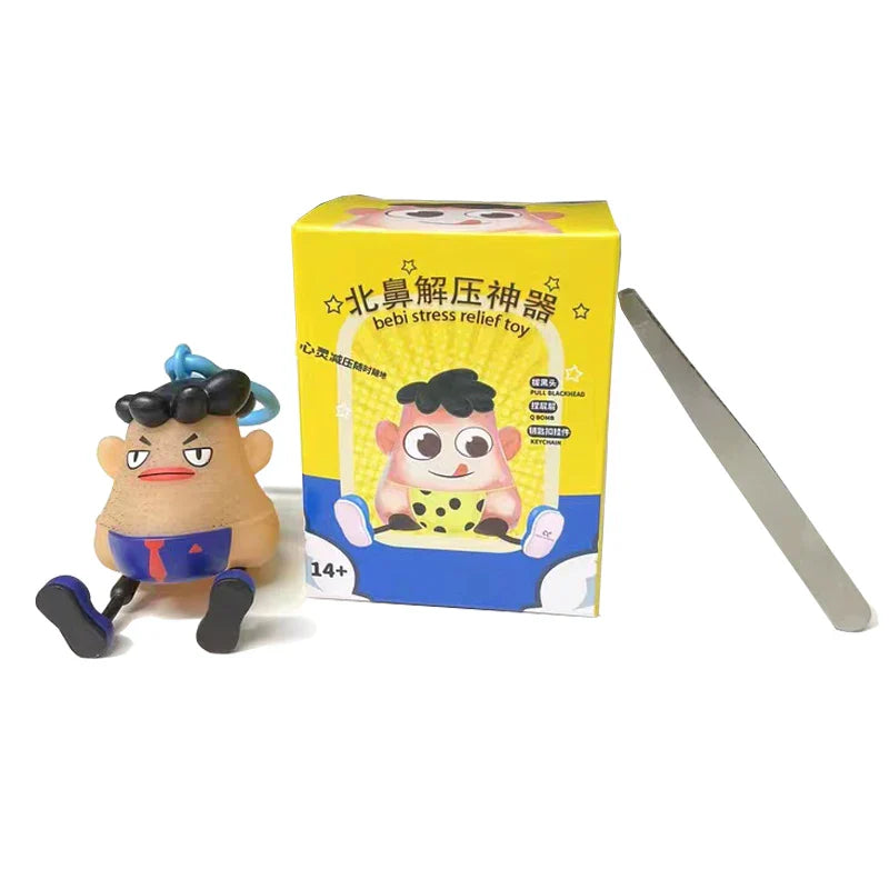 Novelty Plucking Toys Cartoon Pulling Hair Beard Skin Picking Keychain Pimple Anti Stress For Kids Adult Gift ShopOnlyDeal