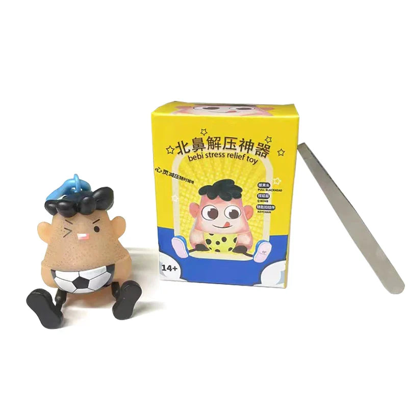 Novelty Plucking Toys Cartoon Pulling Hair Beard Skin Picking Keychain Pimple Anti Stress For Kids Adult Gift ShopOnlyDeal