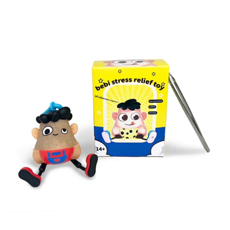 Novelty Plucking Toys Cartoon Pulling Hair Beard Skin Picking Keychain Pimple Anti Stress For Kids Adult Gift ShopOnlyDeal