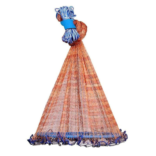 Portable Durable Fish Mesh Net Cast Net Fishing Tackle Accessory with Plate (Tyre Cord 420)