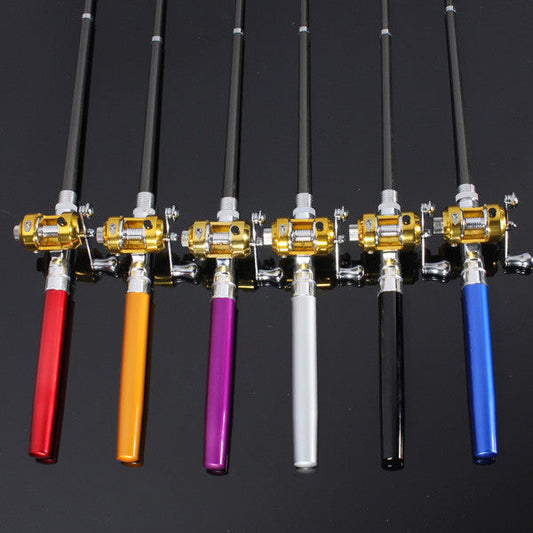 Portable Pocket Pen Shape Aluminum Alloy Fishing Rod Pole Reel Combos - GhillieSuitShop