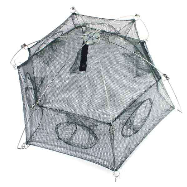New Minnow Folded Fishing Trap Baits Cast Mesh Folding Fish Crab Nets - GhillieSuitShop