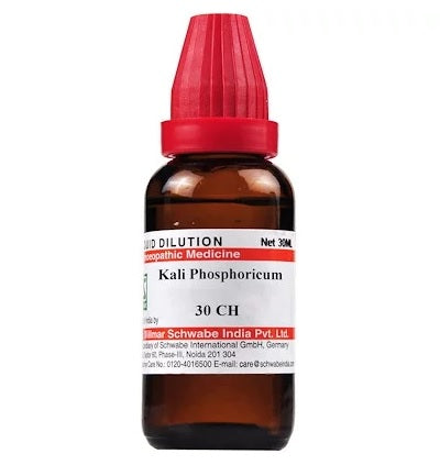 Kali Phosphoricum Dilution 6C, 30C, 200C, 1M, 10M.