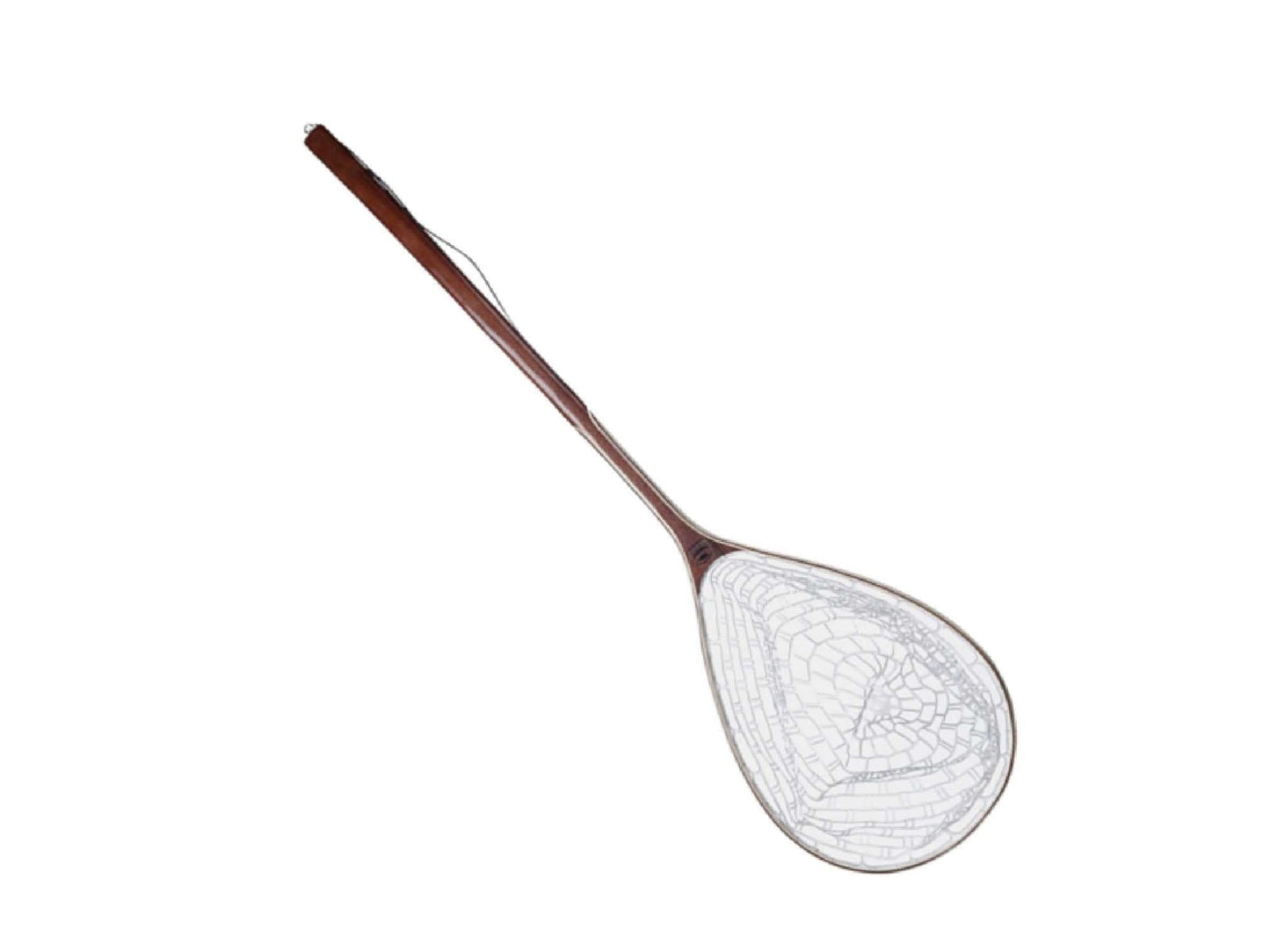 Stone Creek Long Handle Rubber Net w/ Clear Ghost Netting, 51in, Natural, RBNET-