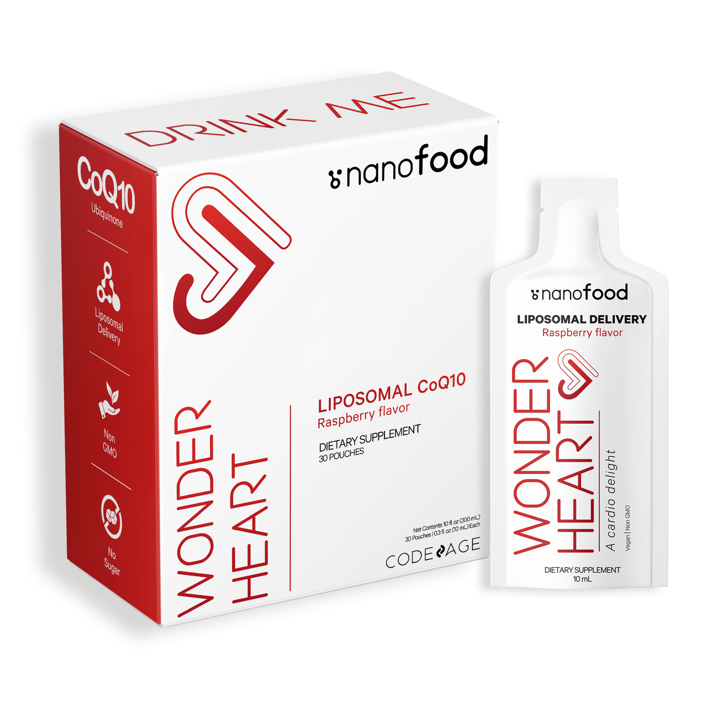 Nanofood Liposomal Wonder Heart Liquid CoQ10 Pouch