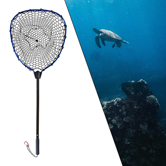 Lightweight Fishing Accessories Portable Telescopic Extendable Aluminum Durable Collapsible Landing Net for Fishing Enthusiasts Blue