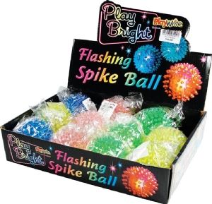 Coloured See Through Sensory Flashing Spikey Ball