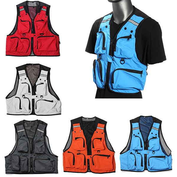 Multi Pockets Fishing Hunting Mesh Vest Mens Outdoor Leisure Jacket - GhillieSuitShop