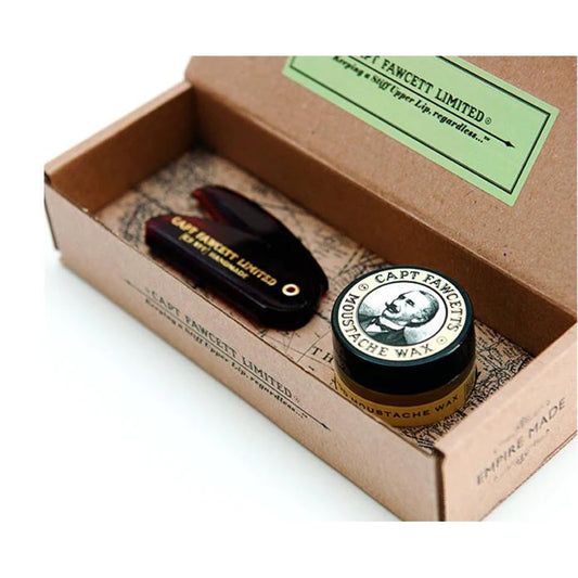Captain Fawcett's Wax & Moustache Comb Gift Set