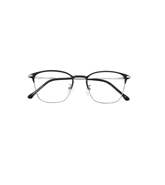 Extraordinary Attorney Woo Jung Myung-seok (Kang Ki-young) Inspired Glasses 001 - ONE SIZE ONLY / Black Frame (No Degree Lens) / Silver -