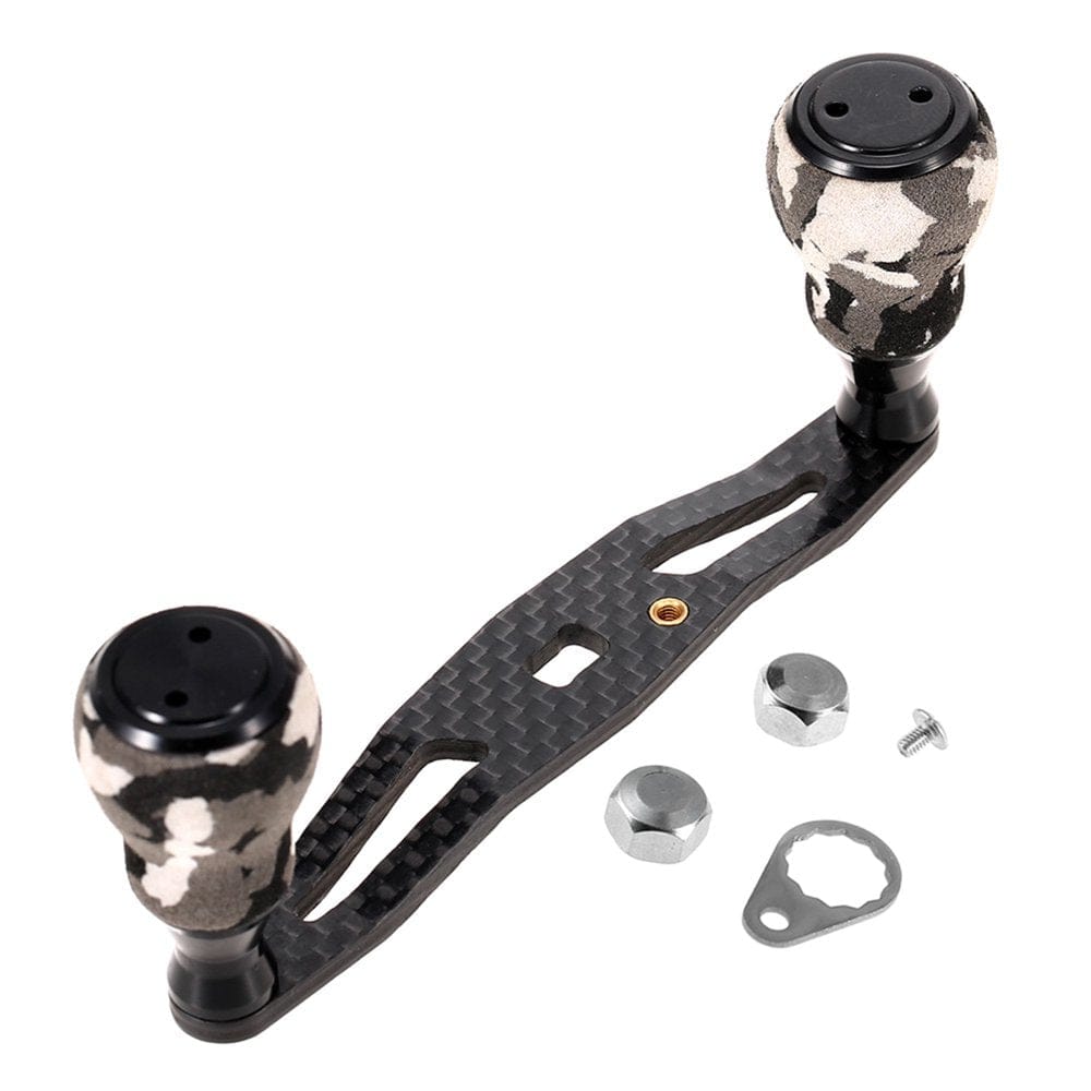 Lixada DIY Carbon Fiber Baitcasting Fishing Reel Handle Trolling Reel Left Right Fishing Reel Crank Accessory