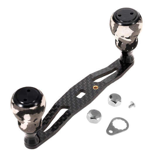Lixada DIY Carbon Fiber Baitcasting Fishing Reel Handle Trolling Reel Rocker Left Right Fishing Reel Crank Accessory