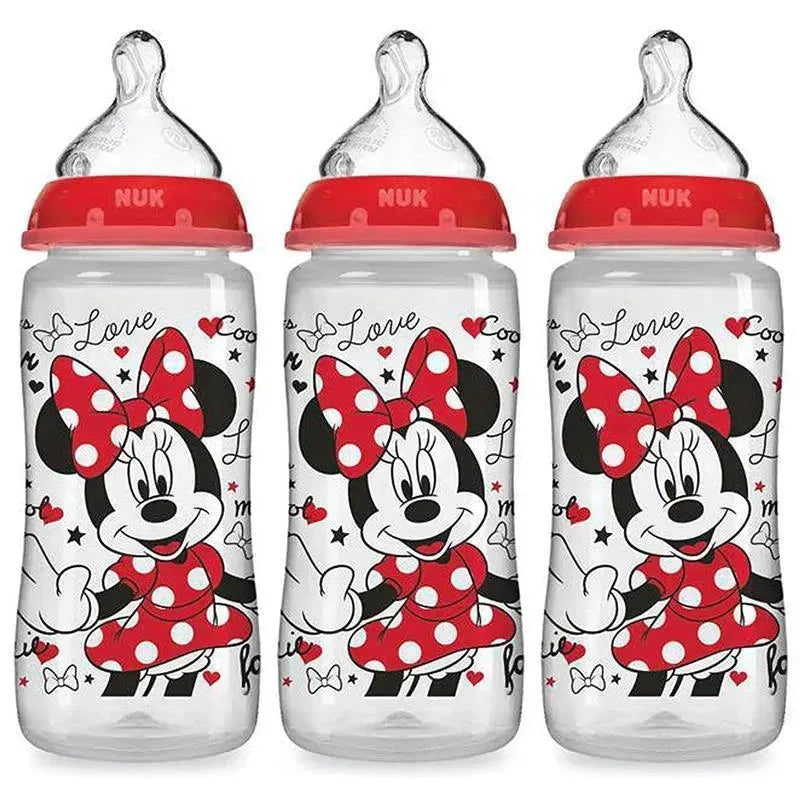Nuk Smooth Flow Baby Bottle Minnie Mouse 10 Oz 3Pk