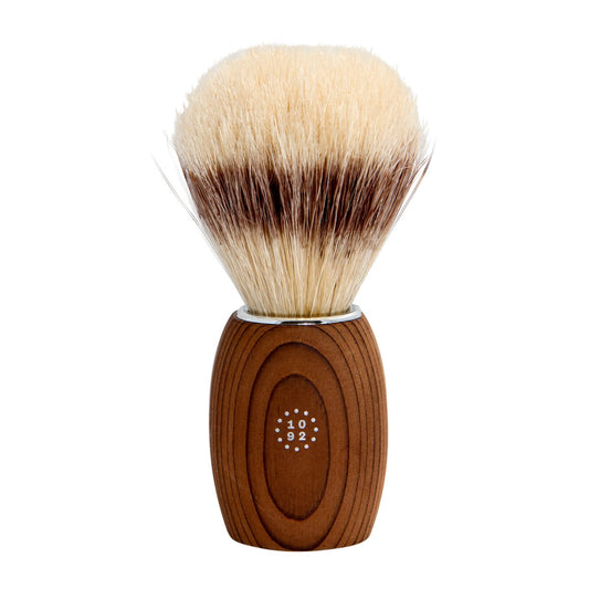 One Thousand & Ninety Two Pure Bristle Shave Brush: Spruce Wood