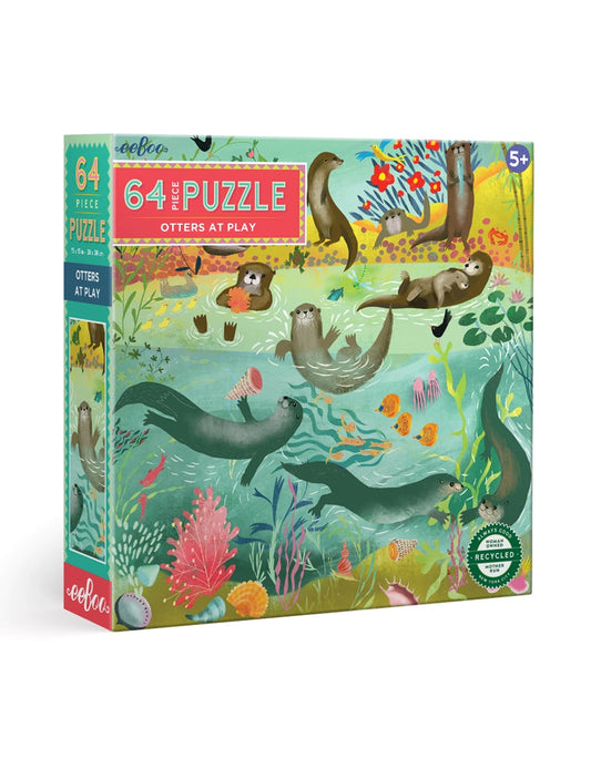 Otters at Play 64 Piece Puzzle