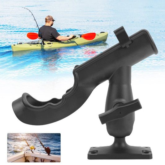 OTVIAP Fishing Pole Holder,Boat Fishing Rods Support,Plastic Canoeing Kayak Fishing Pole Winder Rod Holder Support Tools Accessories Black