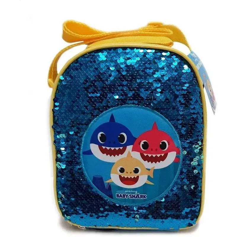 Powerhouse - Baby Shark Sequin Lunch Kit With Long Strap