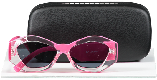 Le Specs Luxe Pink The Ginchiest Sunglasses  in case